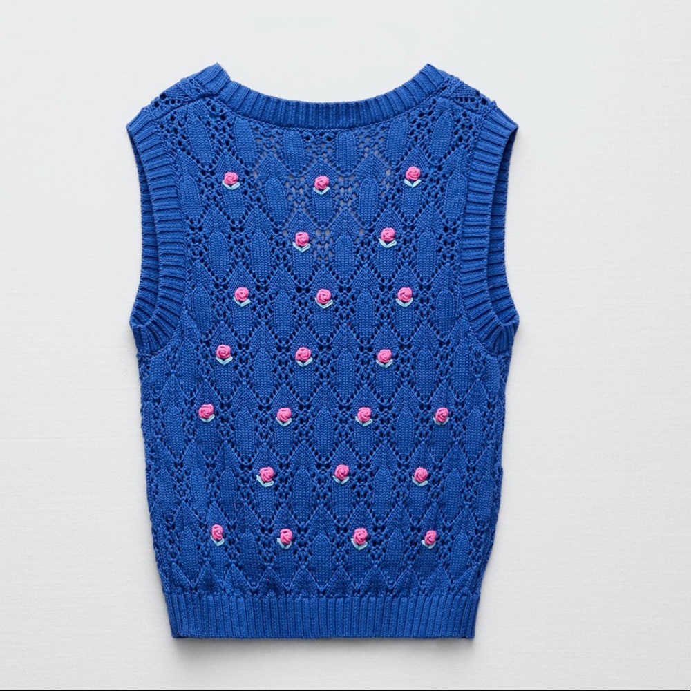 Zara floral knit top - Picture 9 of 9